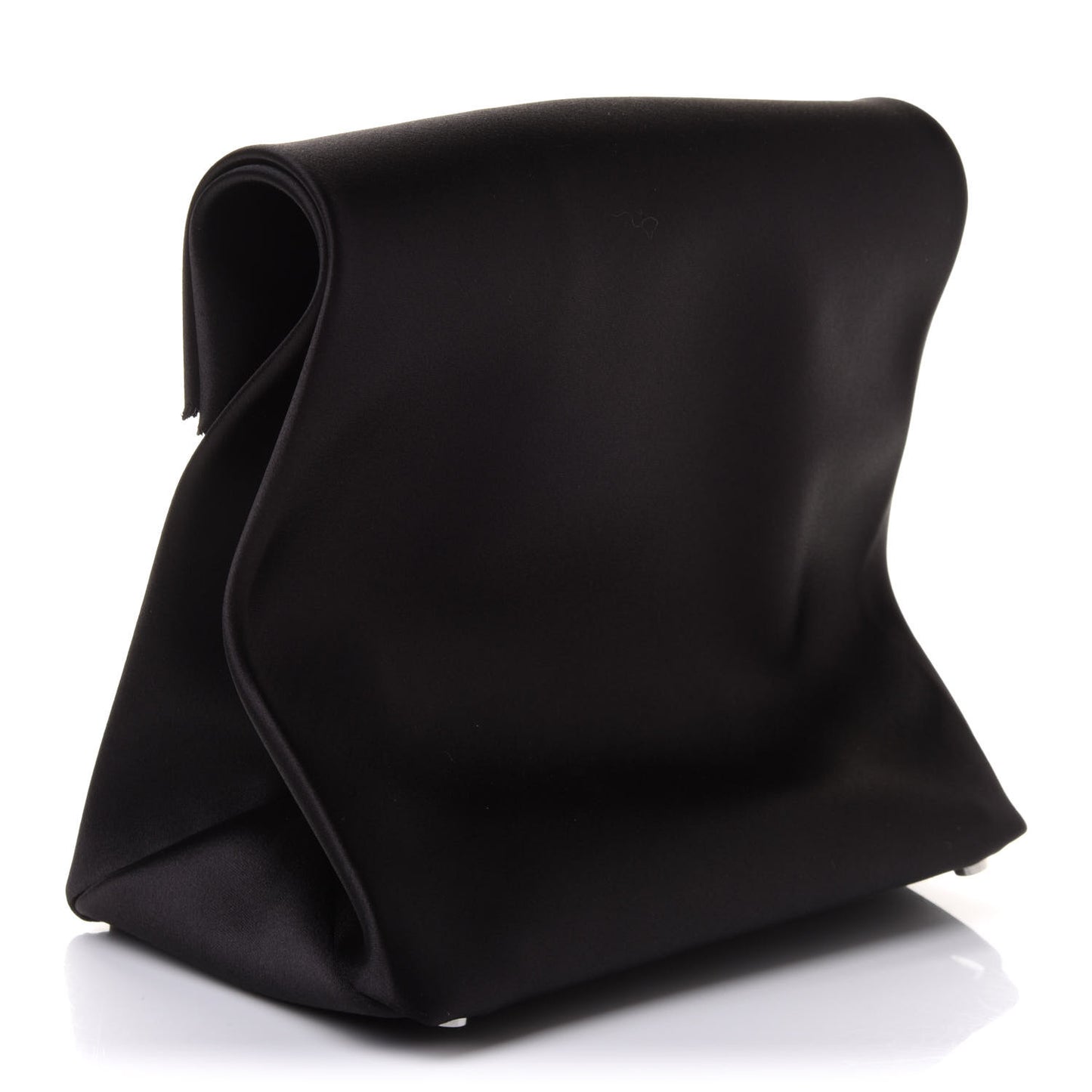 Satin Lunch Bag Clutch Black