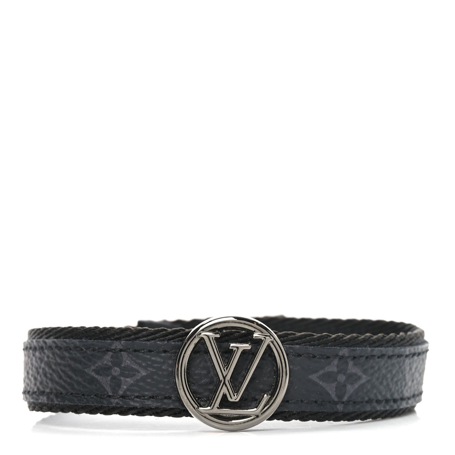 Louis Vuitton Monogram Eclipse LV Circle Bracelet 1 of 4