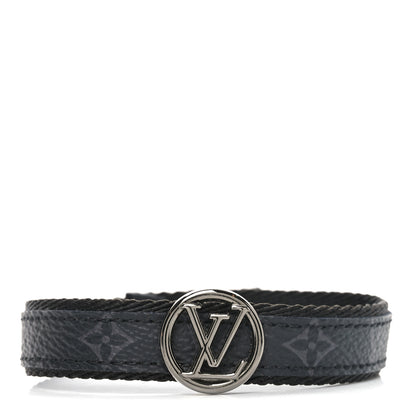 Louis Vuitton Monogram Eclipse LV Circle Bracelet 1 of 4