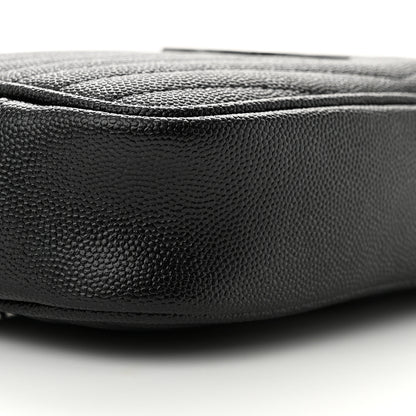 Saint Laurent Grain De Poudre Matelasse Monochrome Monogram Mini Lou Camera Bag Black 9 of 11