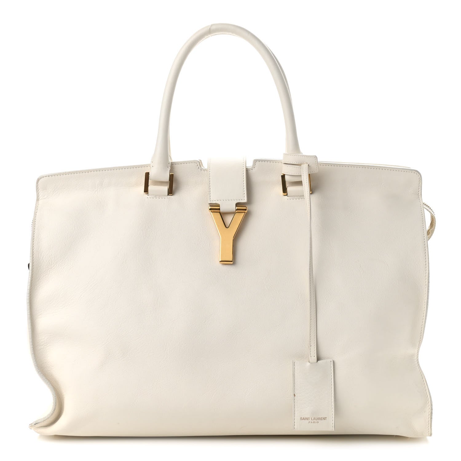 Saint Laurent Sheepskin Large Classic Y Cabas White 1 of 15