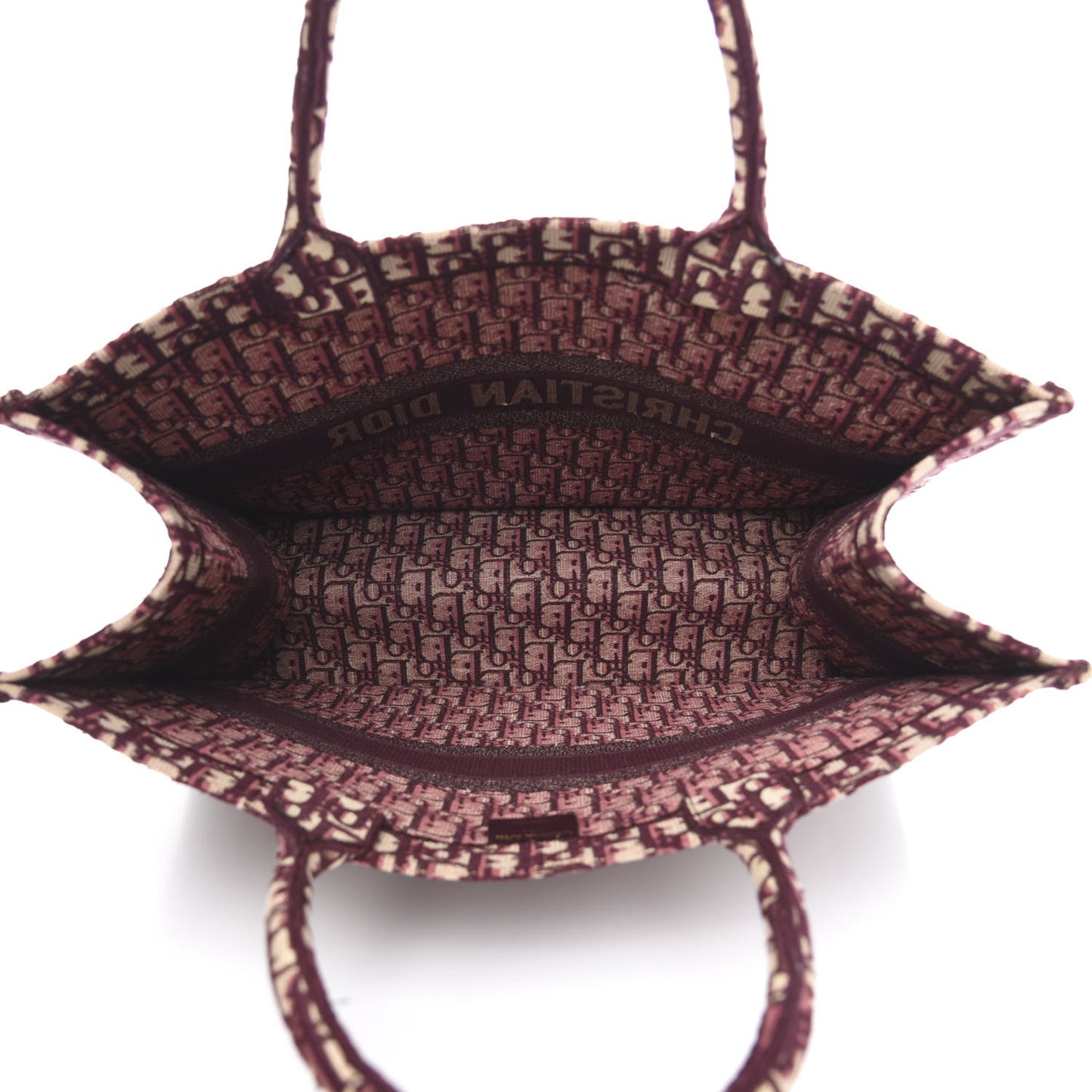 Oblique Large Book Tote Burgundy Multicolor