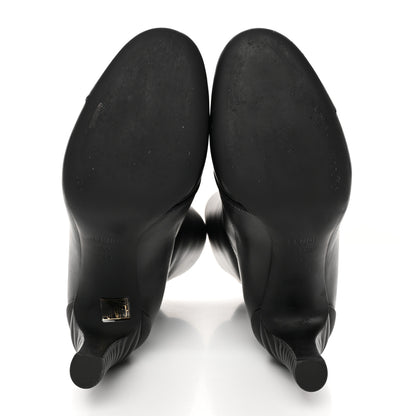 Fendi Vitello Logo Tape Promenade Ankle Boots 40 Black 6 of 13