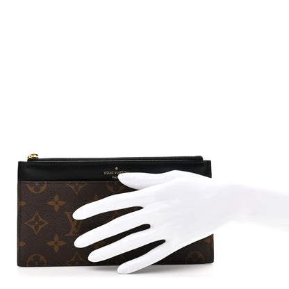 Louis Vuitton Monogram Slim Purse Black 2 of 7