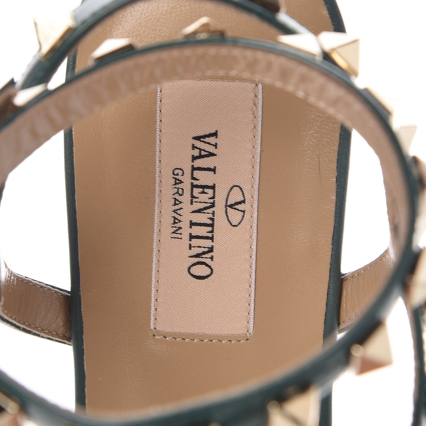 Patent Rockstud Gladiator Flat Sandals 37.5 Giada