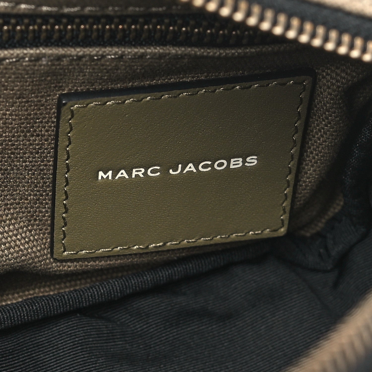 Marc Jacobs Cotton Canvas Crystal Embellished The Cargo Bag Slate Green 5 of 8