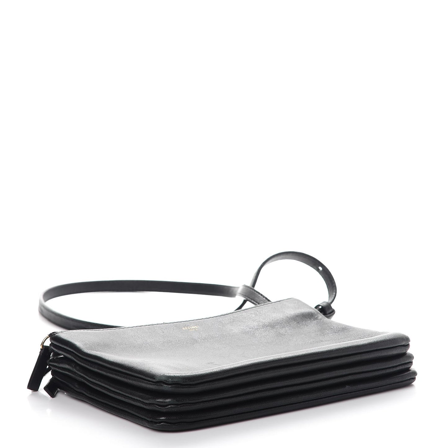 Lambskin Small Trio Crossbody Bag Black