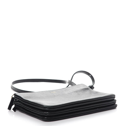 Celine Lambskin Small Trio Crossbody Bag Black 4 of 18