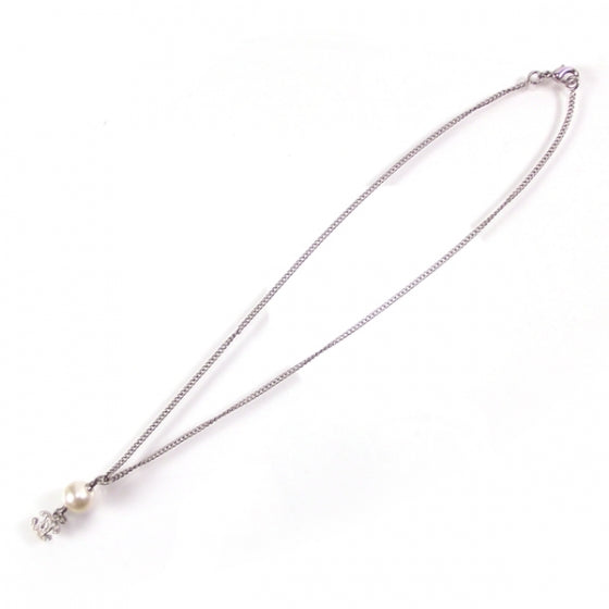 Chanel Pearl Crystal CC Necklace 1 of 5