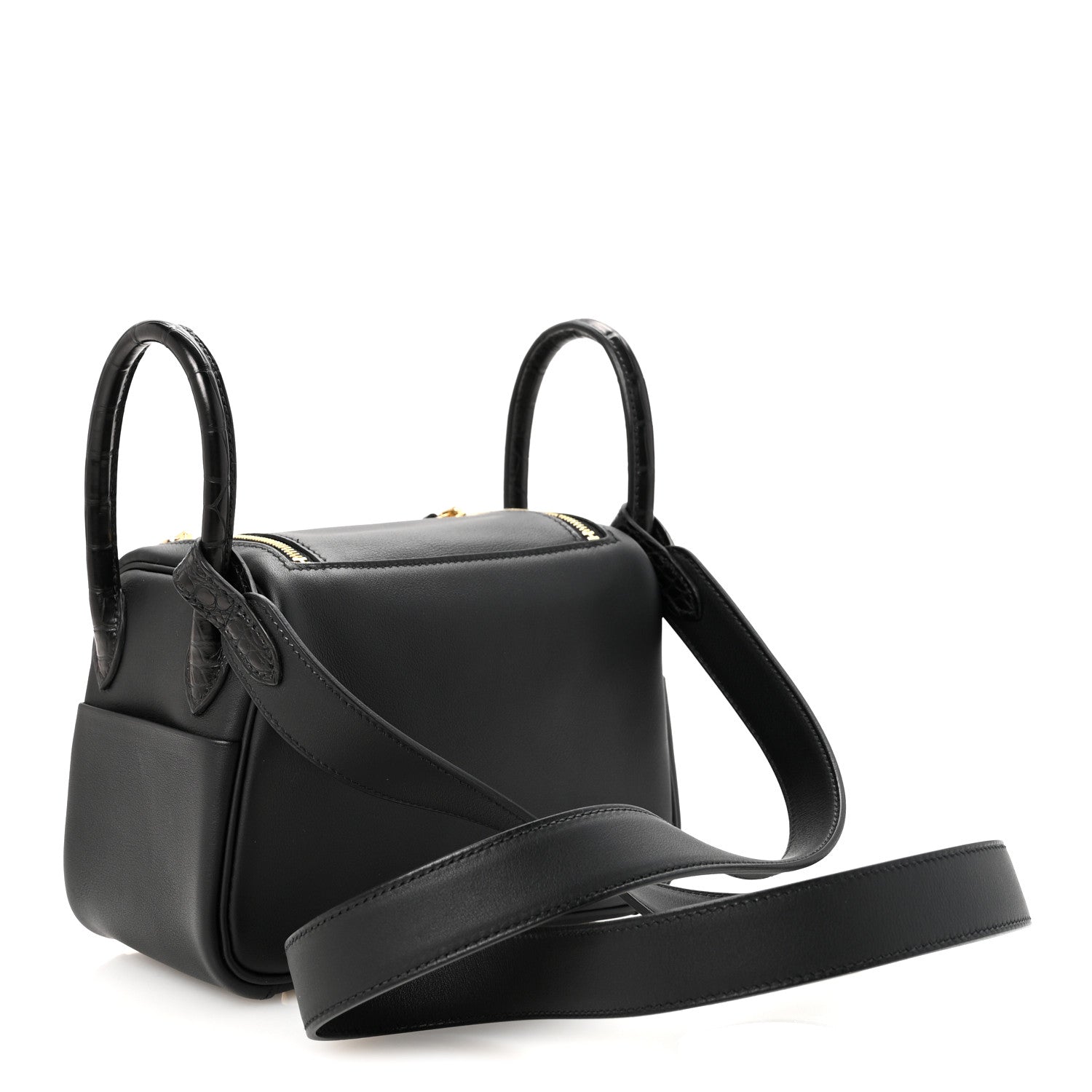 Hermes Swift Matte Alligator Mini Touch Lindy 20 Black 1782283