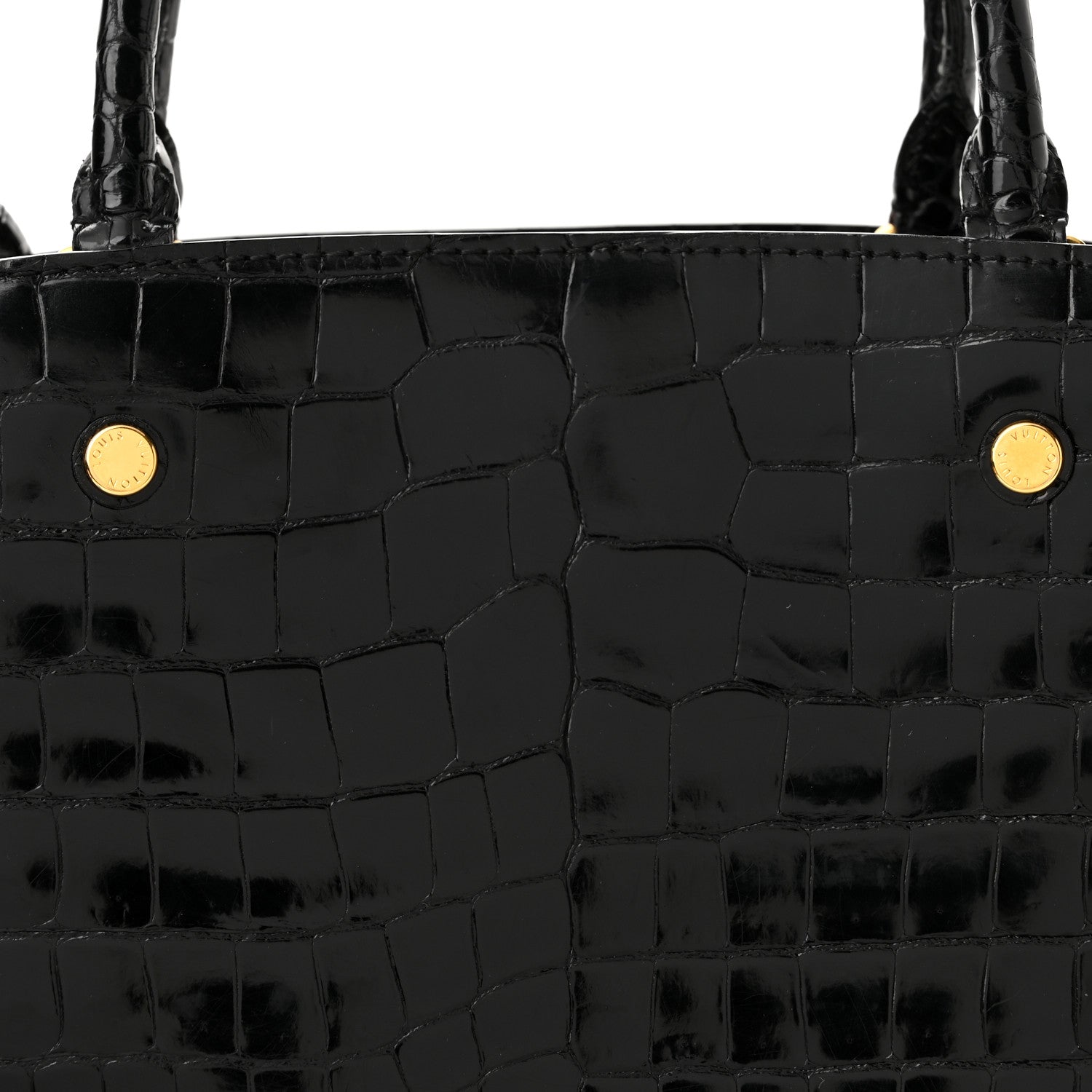 Louis Vuitton Crocodile Brilliant Montaigne MM Black 6 of 8