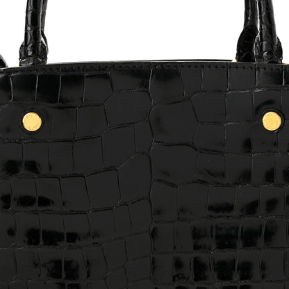 Louis Vuitton Crocodile Brilliant Montaigne MM Black 6 of 8