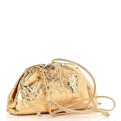 Bottega Veneta Metallic Crinkled Lambskin The Mini Pouch Oro 3 of 10