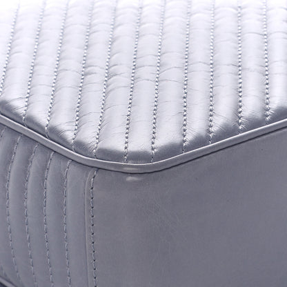 Chanel Glazed Calfskin Quilted Medium Coco Boy Flap Light Grey 7 of 13