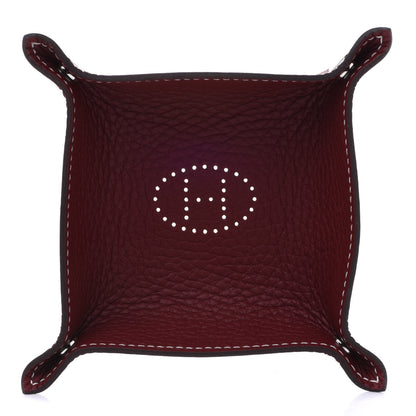 Hermes Taurillon Clemence Mises et Relances Change Tray Rouge H 1 of 10