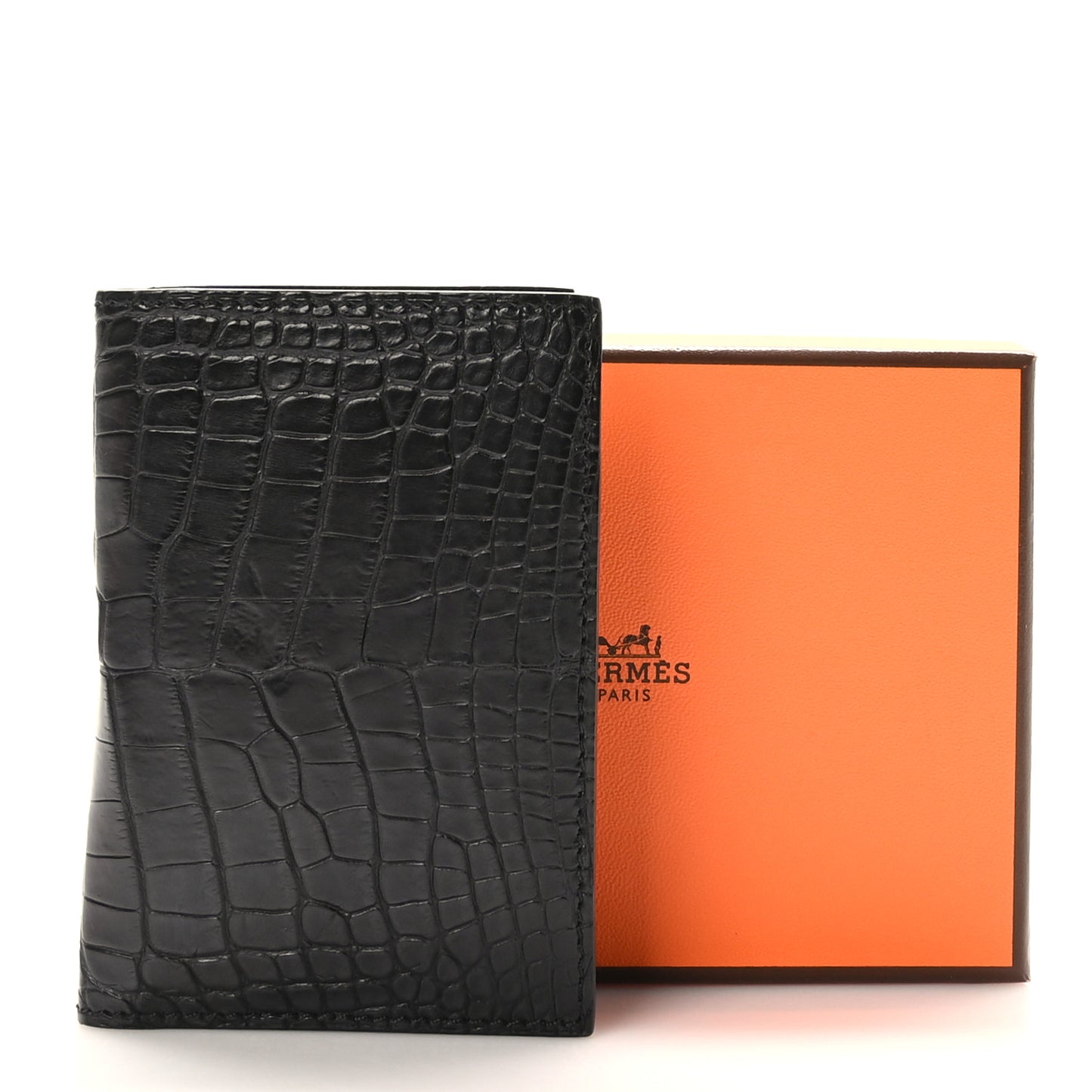 Matte Alligator MC2 Euclide Card Holder Black