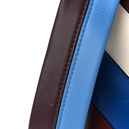 Louis Vuitton Calfskin Monogram City Steamer MM Blue Burgundy White 16 of 16