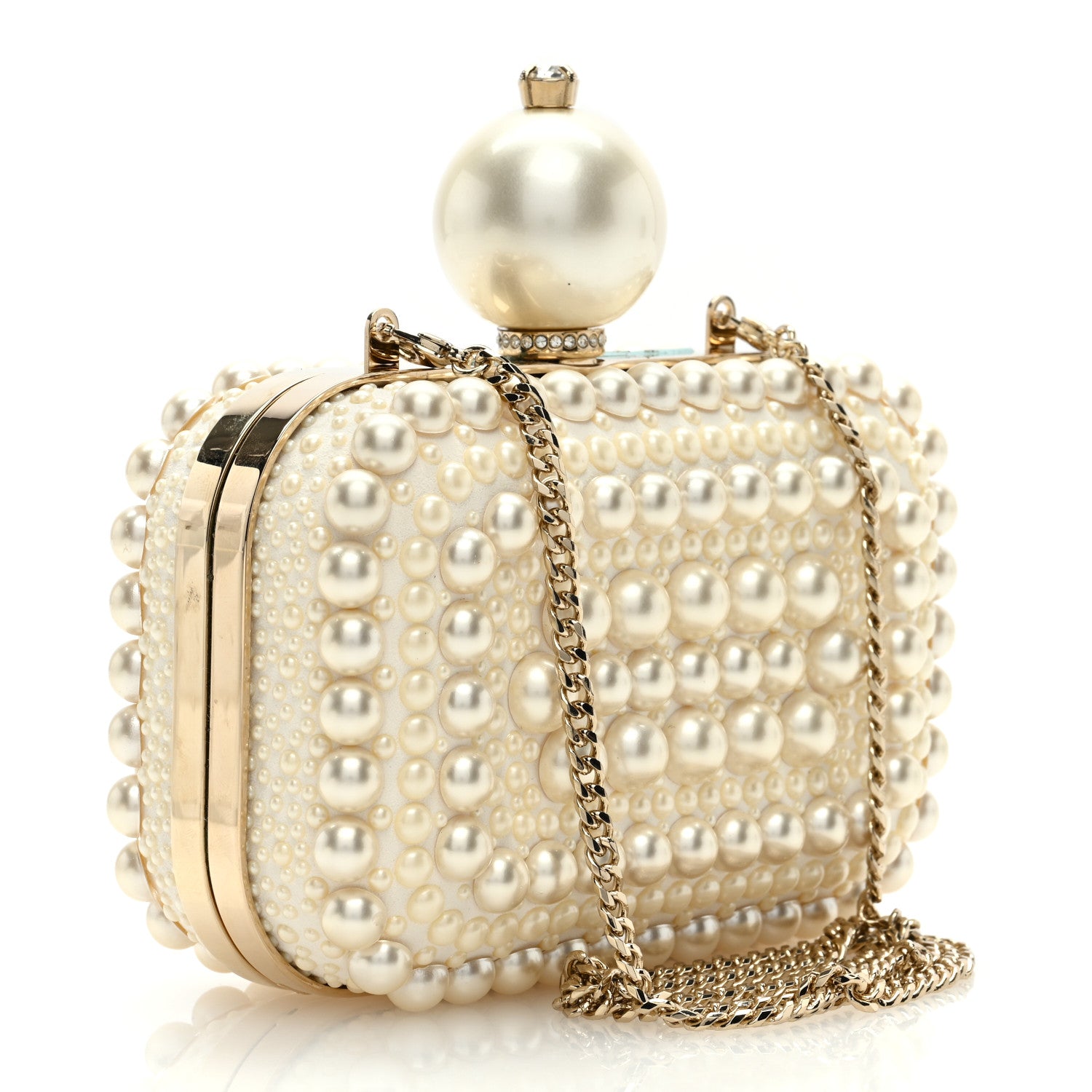 Jimmy Choo Suede Pearl Embellished Micro Cloud Handbag White 3 of 8