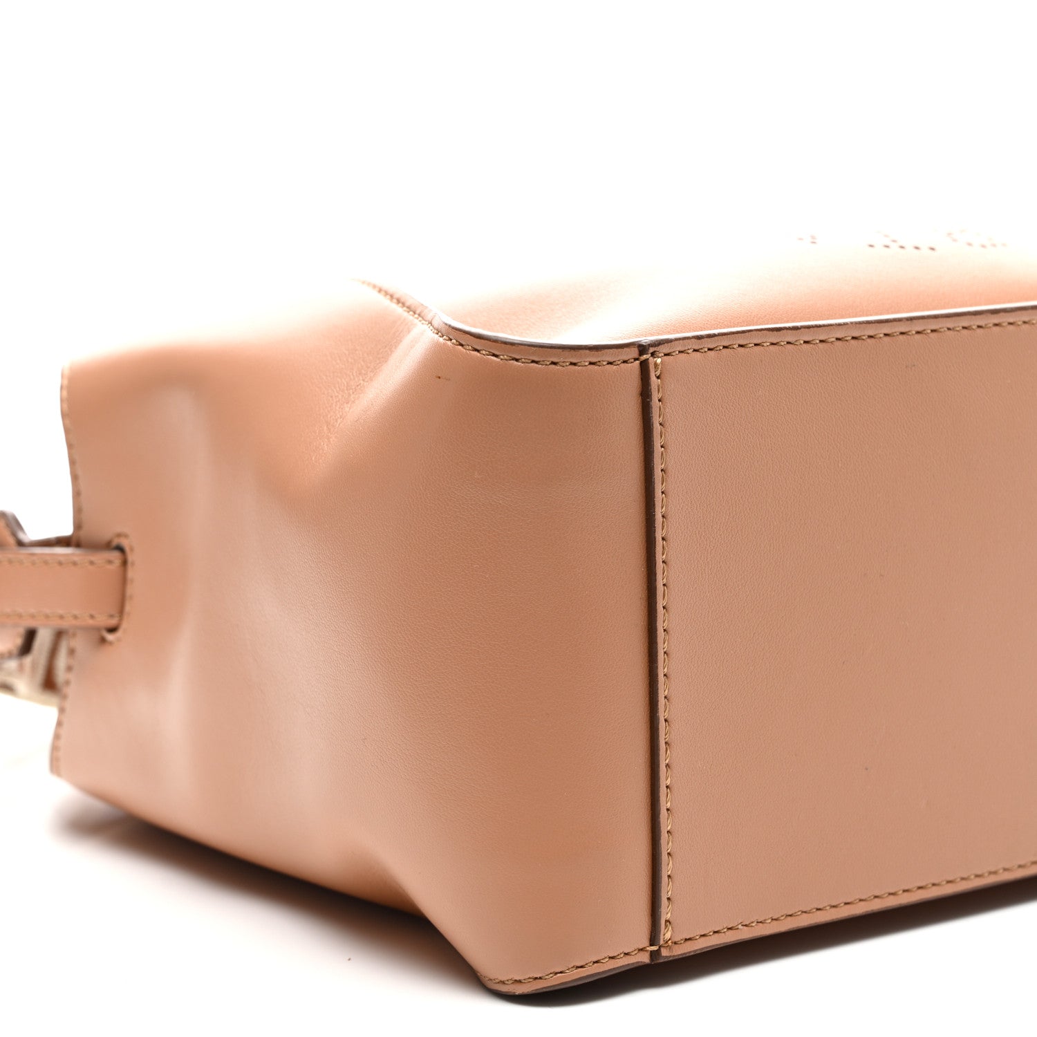 Stella McCartney Eco Alter Nappa Perforated Logo Linea Shoulder Bag Camel 9 of 10