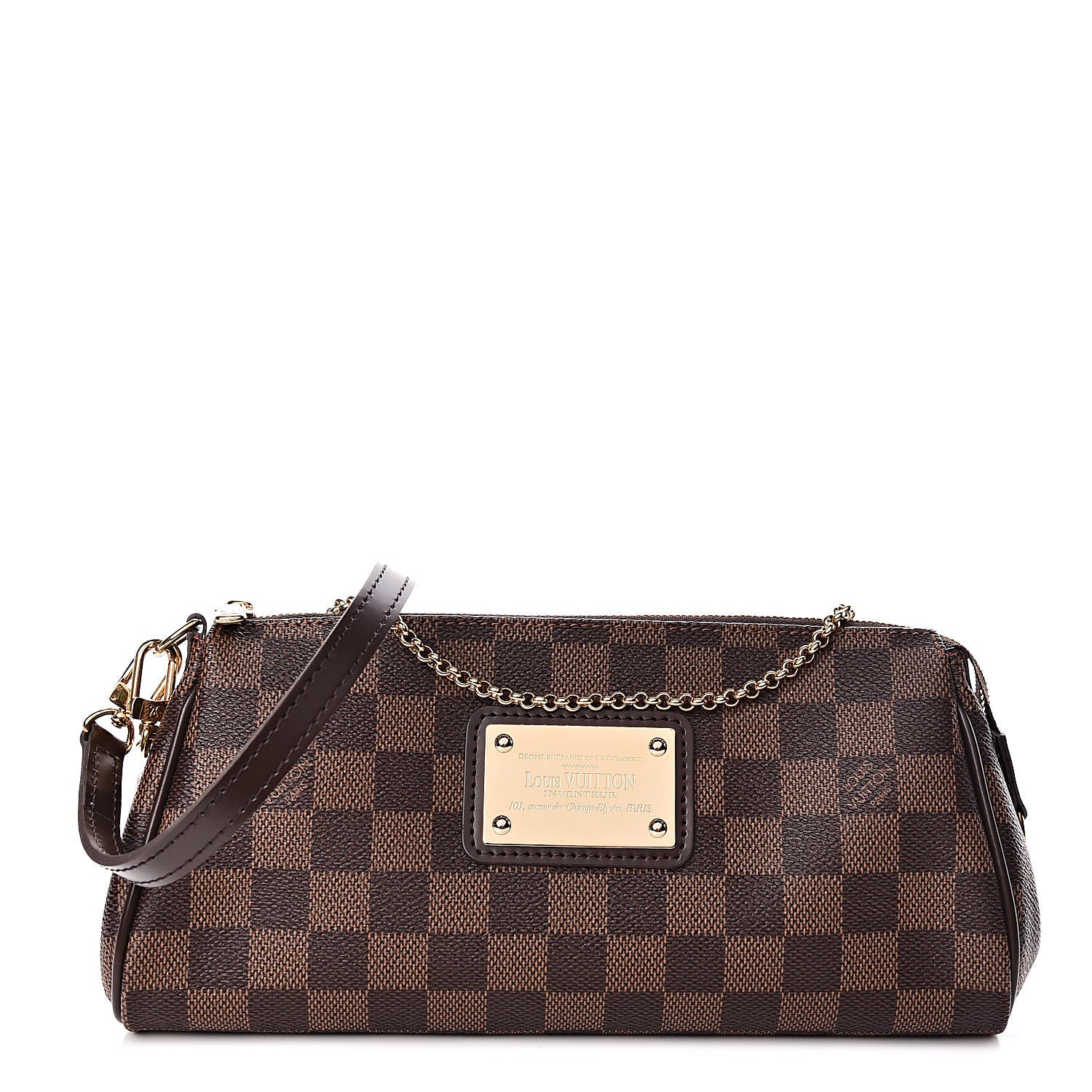 Louis Vuitton Damier Ebene Eva Clutch 1 of 9