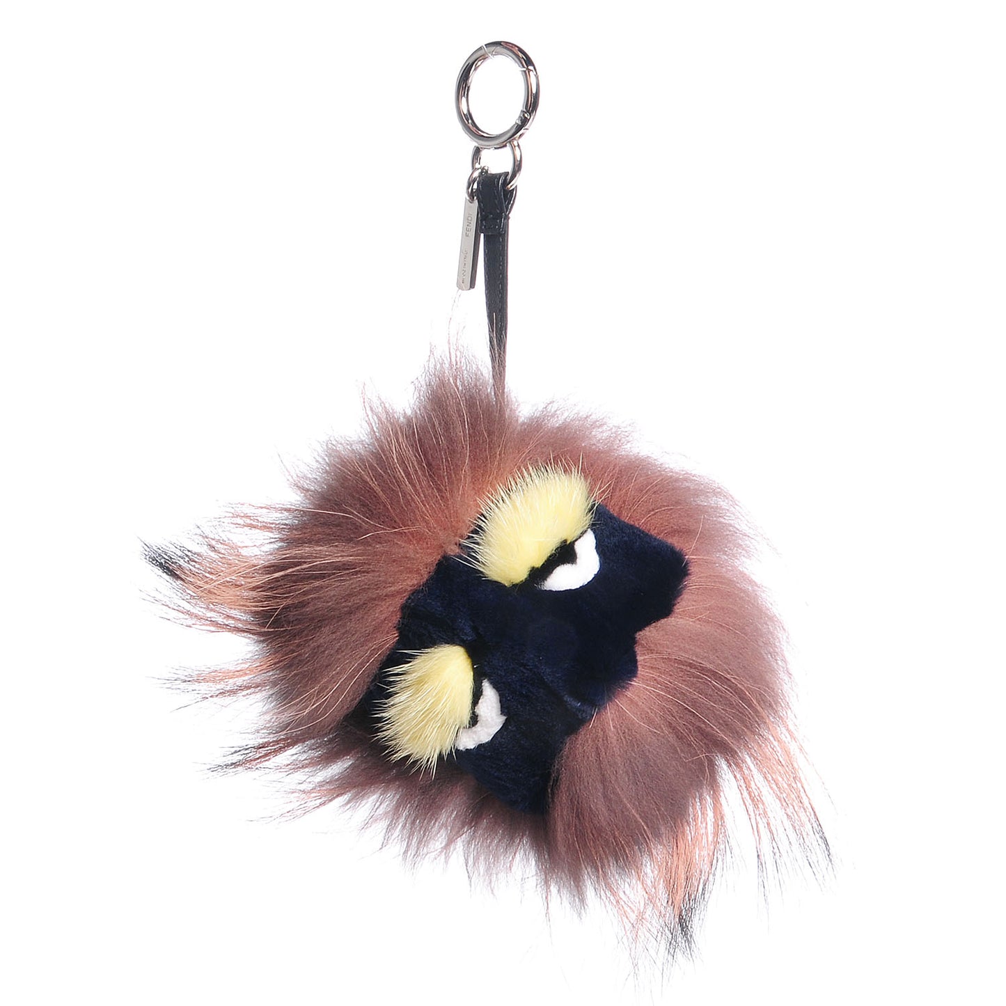 Fox Mink Rabbit Fur Vitello Flamingo Archy Monster Bag Bug Charm Cipria Multicolor Black