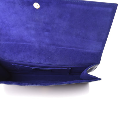 Saint Laurent Calfskin Classic Y Ligne Clutch Royal Blue 5 of 9