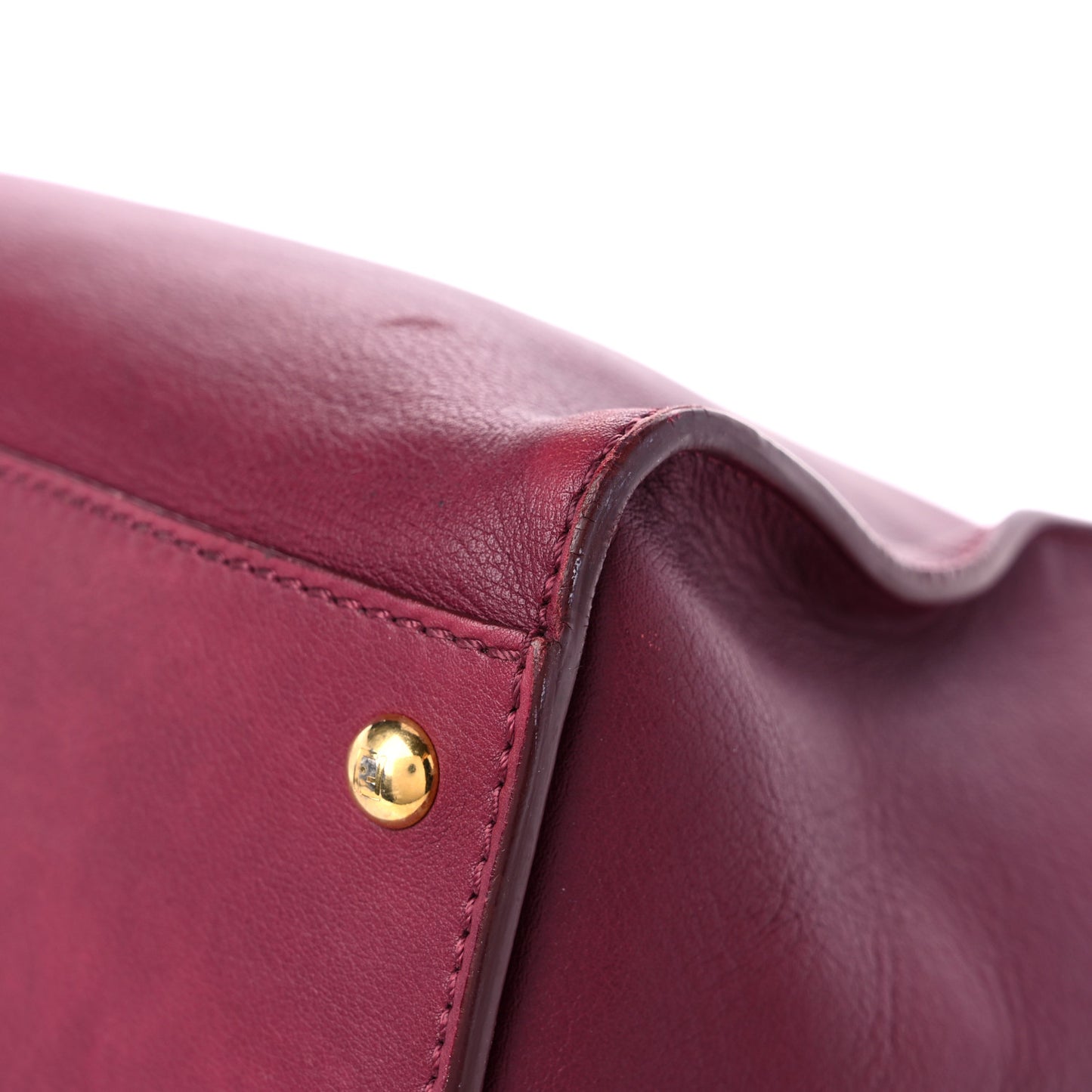 Vitello Dolce Marmol Large Peekaboo Iconic Satchel Bordeaux Graphite