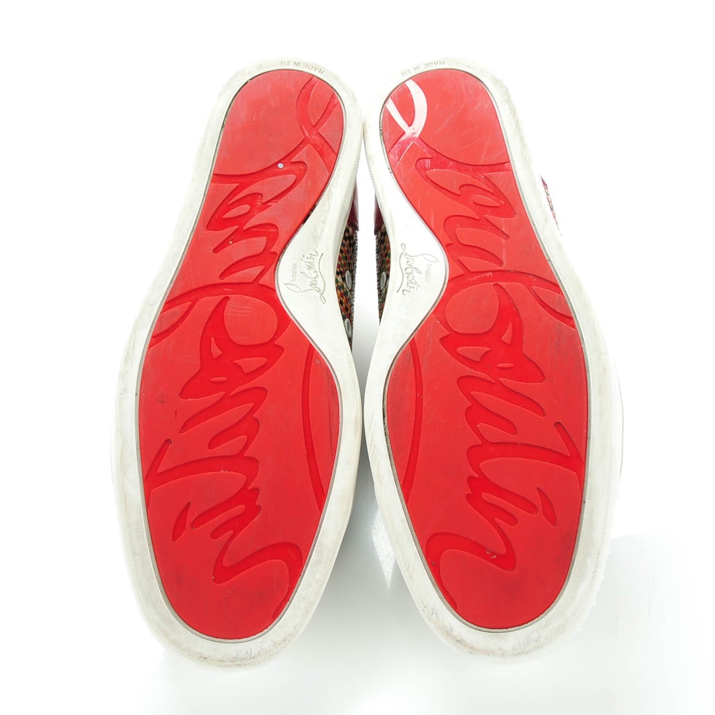 Woven Calfskin Louis Spikes Flat Sneakers 45 Multi