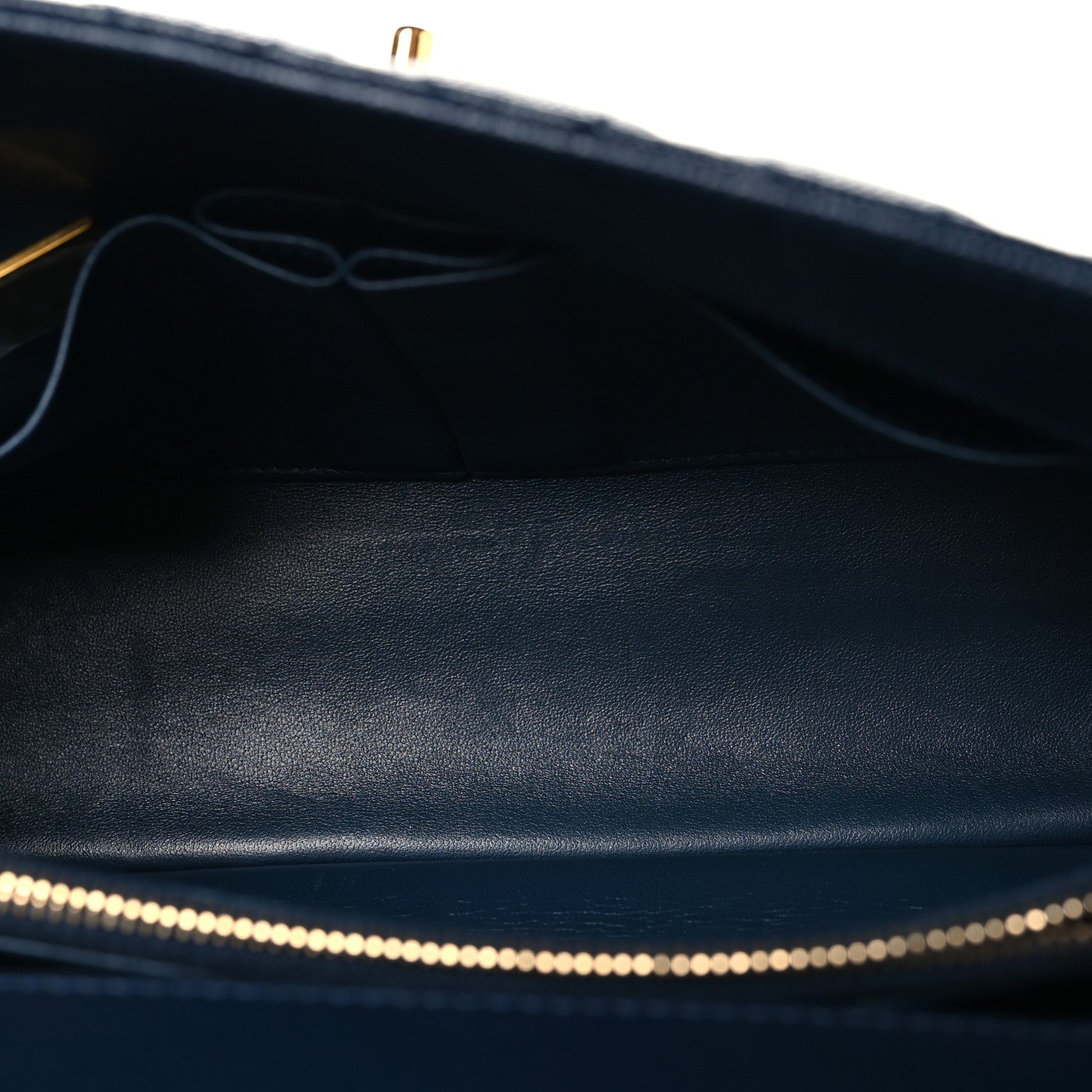 Chanel Caviar Lizard Embossed Quilted Small Coco Handle Flap Navy Blue 5 of 10