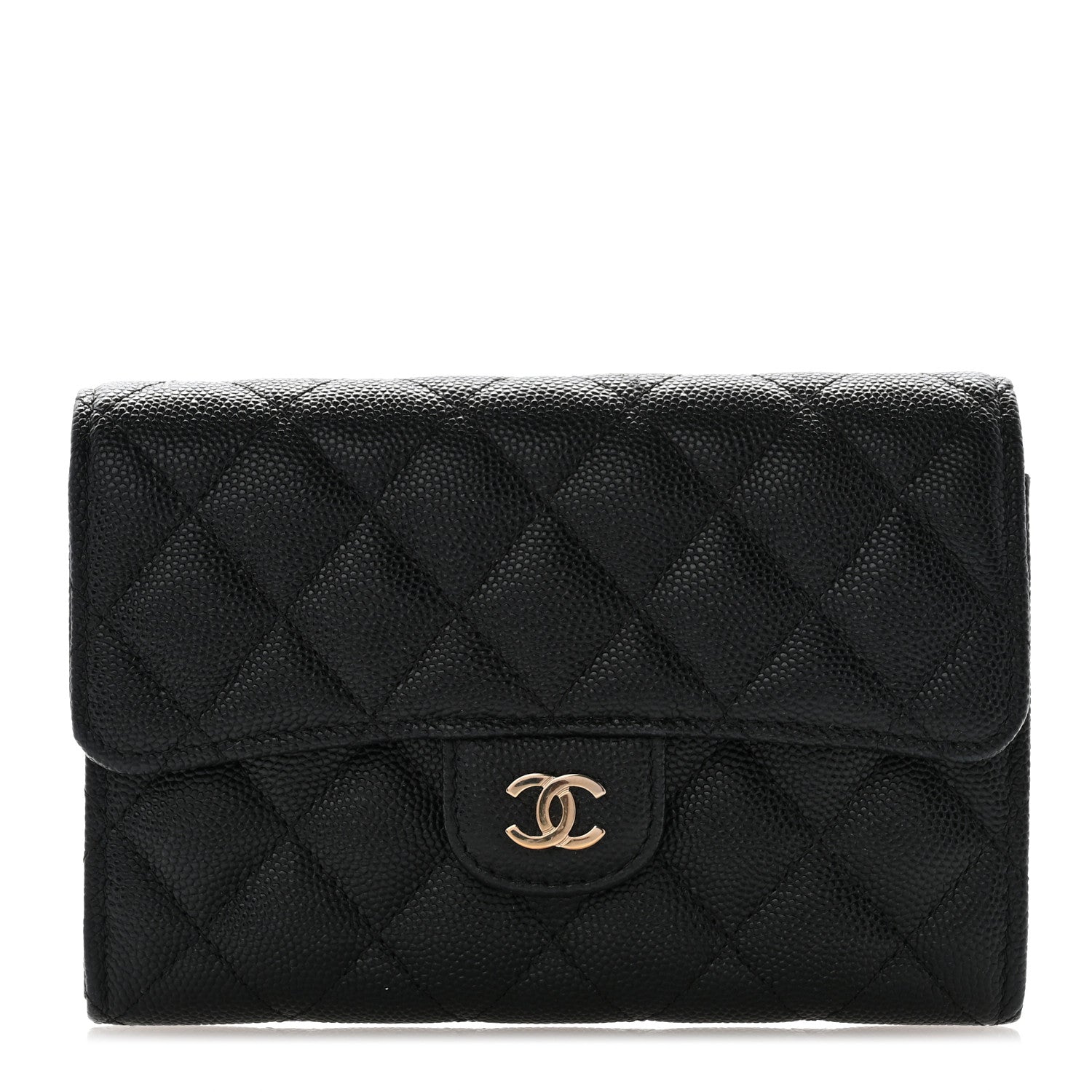 Chanel Caviar Quilted Medium Flap Wallet Black 1 of 9