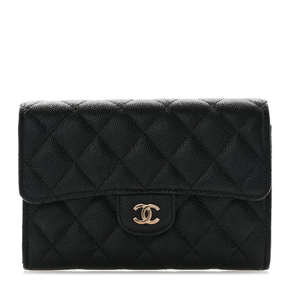 Chanel Caviar Quilted Medium Flap Wallet Black 1 of 9
