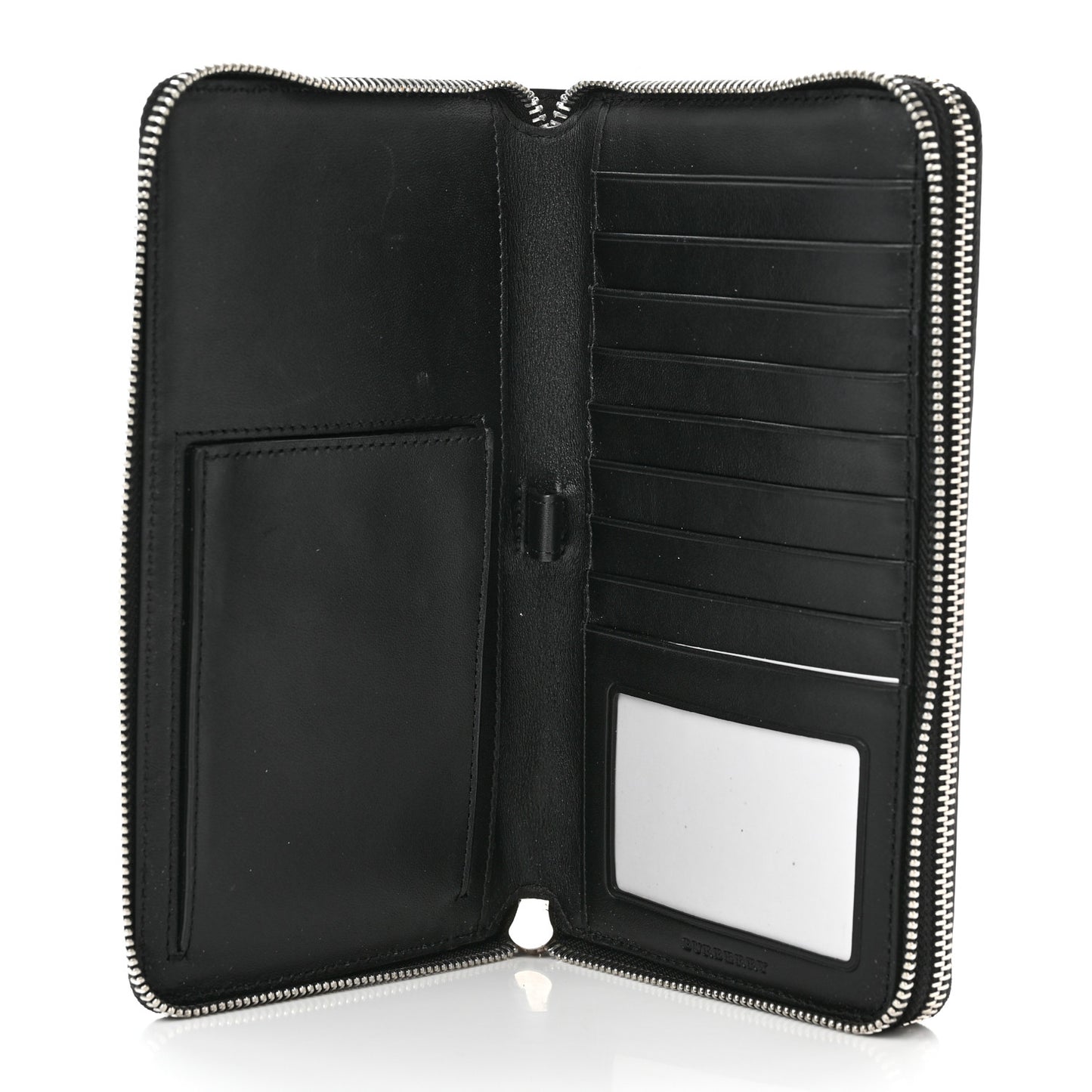 London Check Travel Wallet Navy Black