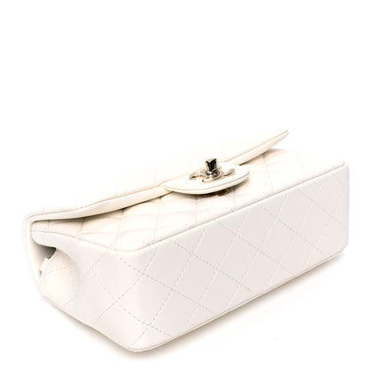 Chanel Lambskin Quilted Mini Rectangular Flap White 3 of 4