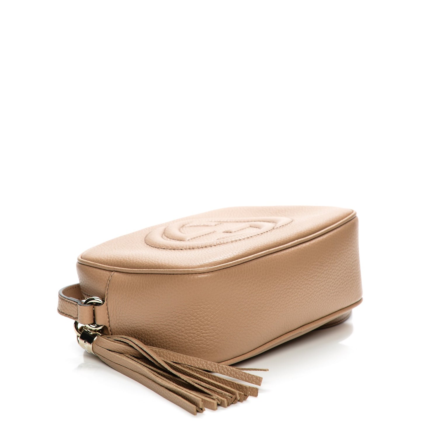 Pebbled Calfskin Small Soho Disco Bag Camelia