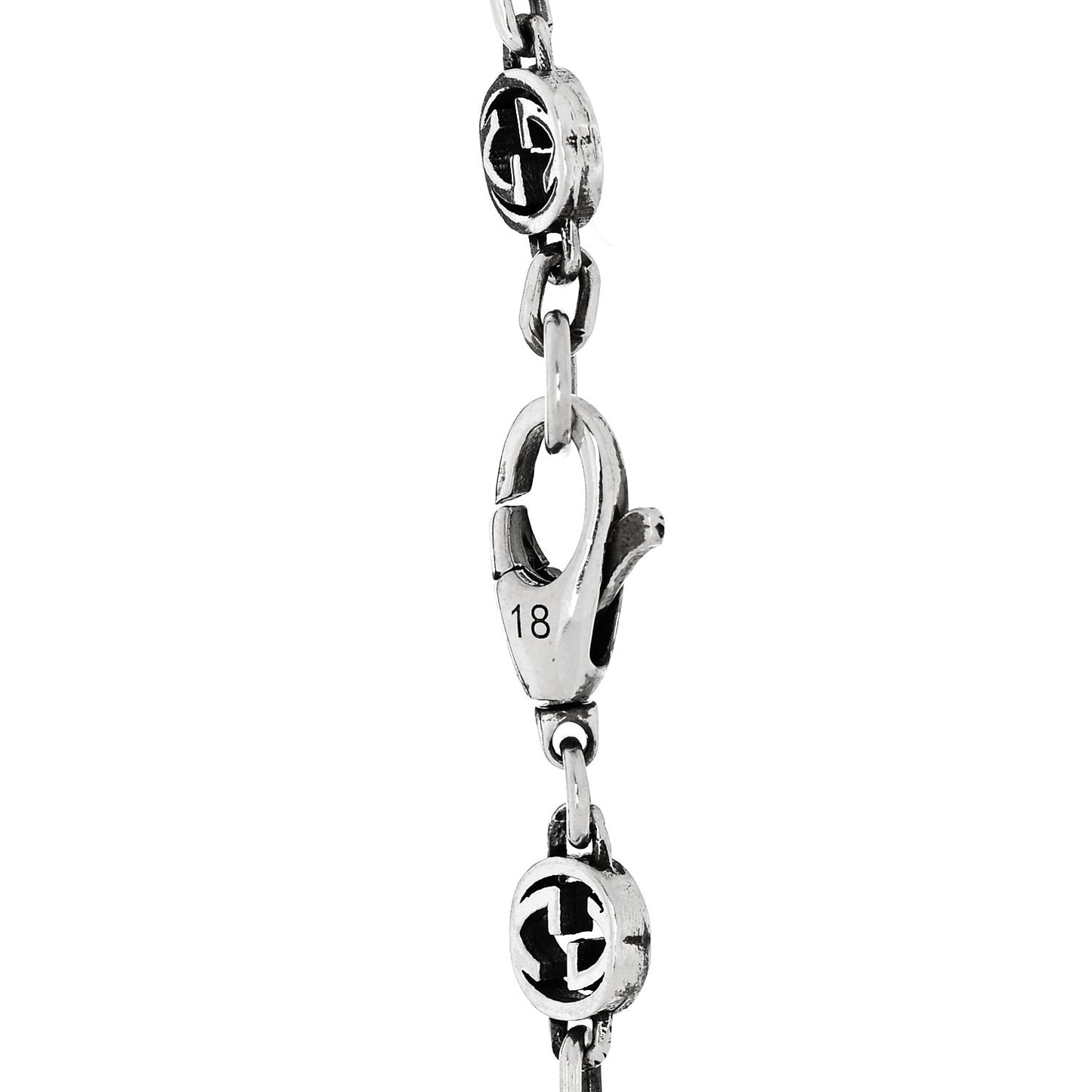 Sterling Silver Enamel Heart Chain Bracelet Blue