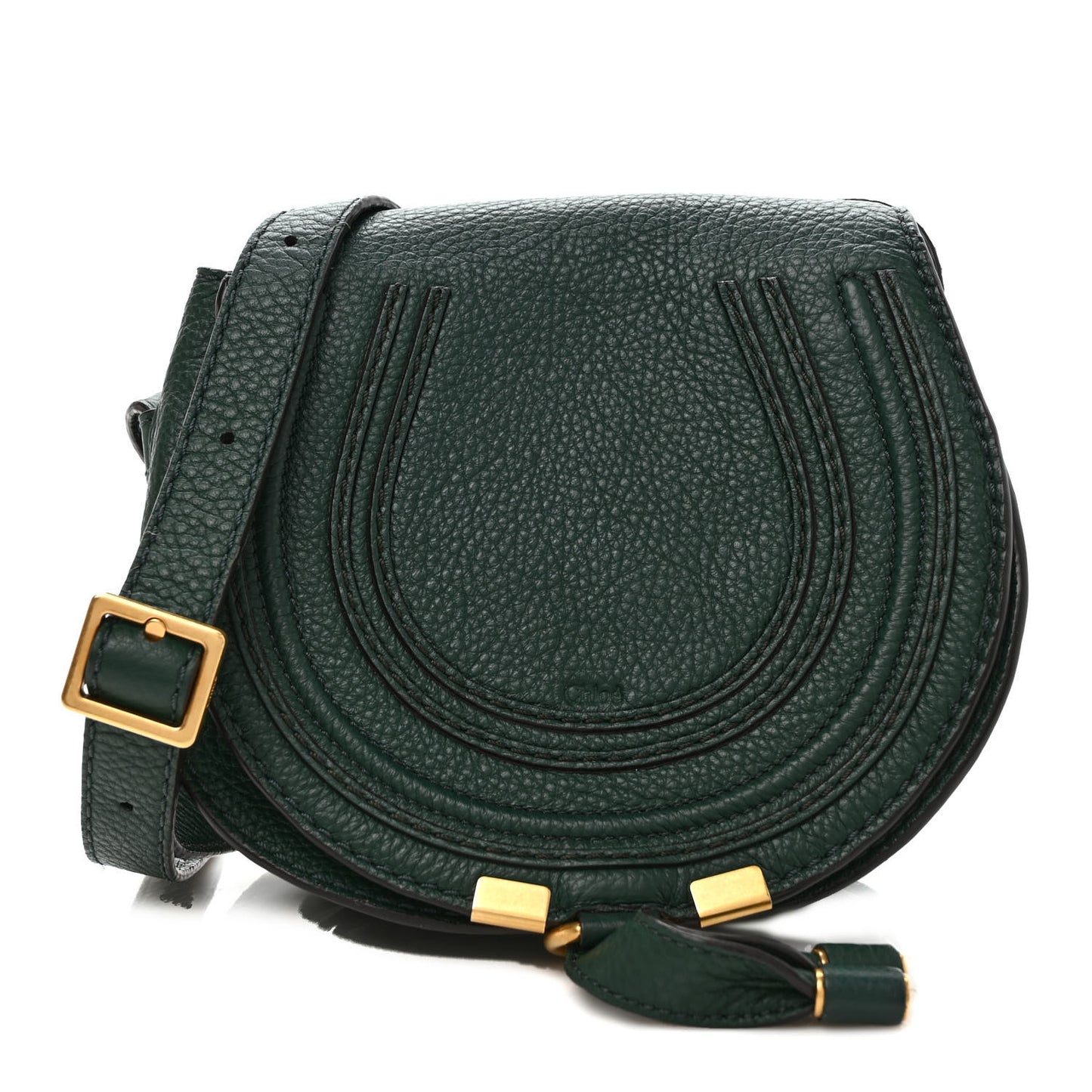 Calfskin Mini Marcie Round Crossbody Bag Rainforest