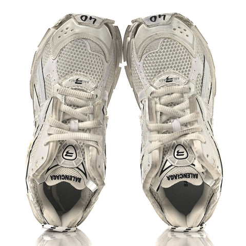 Mesh Rubber Monocolor Womens Runner Sneakers 40 White