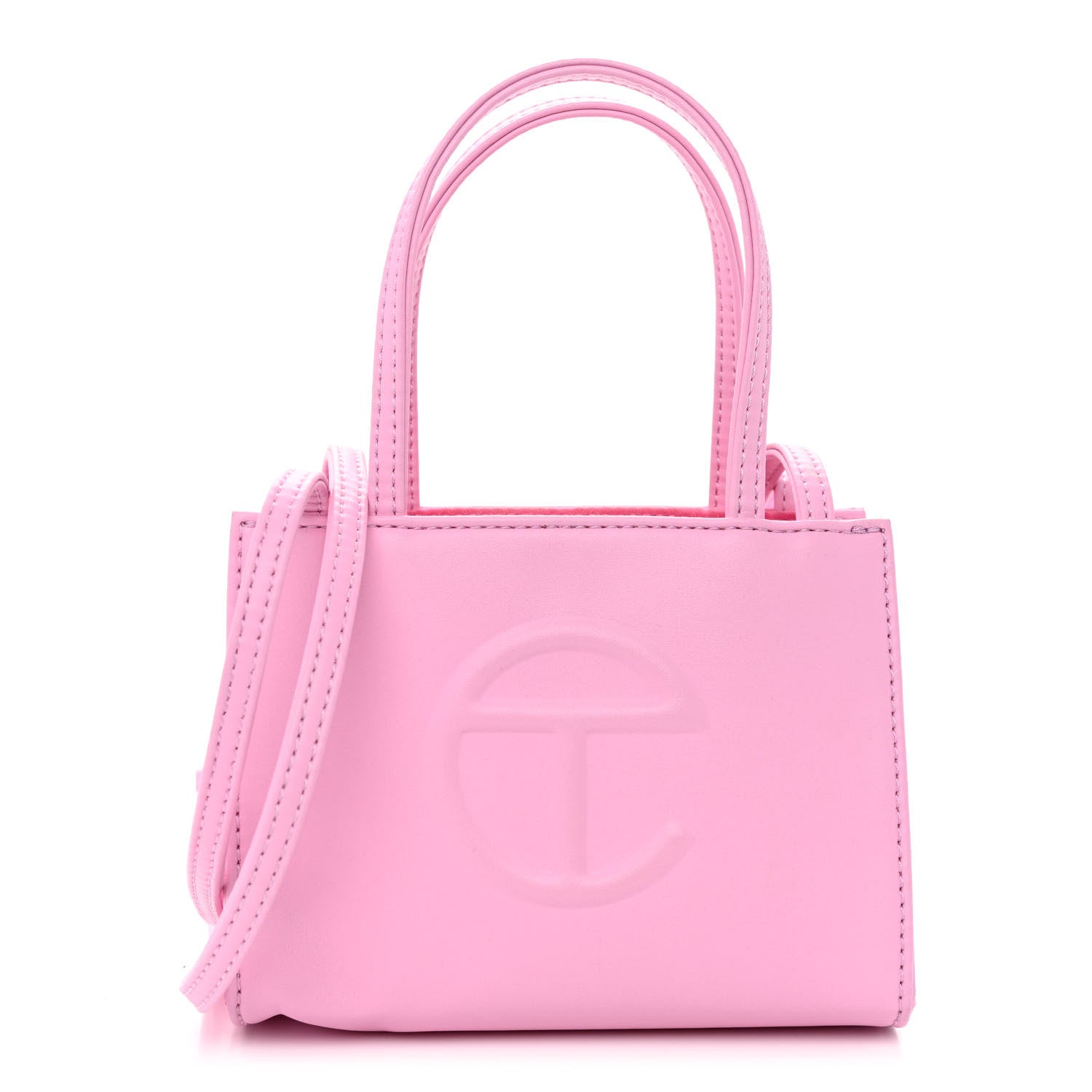 Telfar Vegan Leather Small Shopping Bag Bubblegum 1 of 9