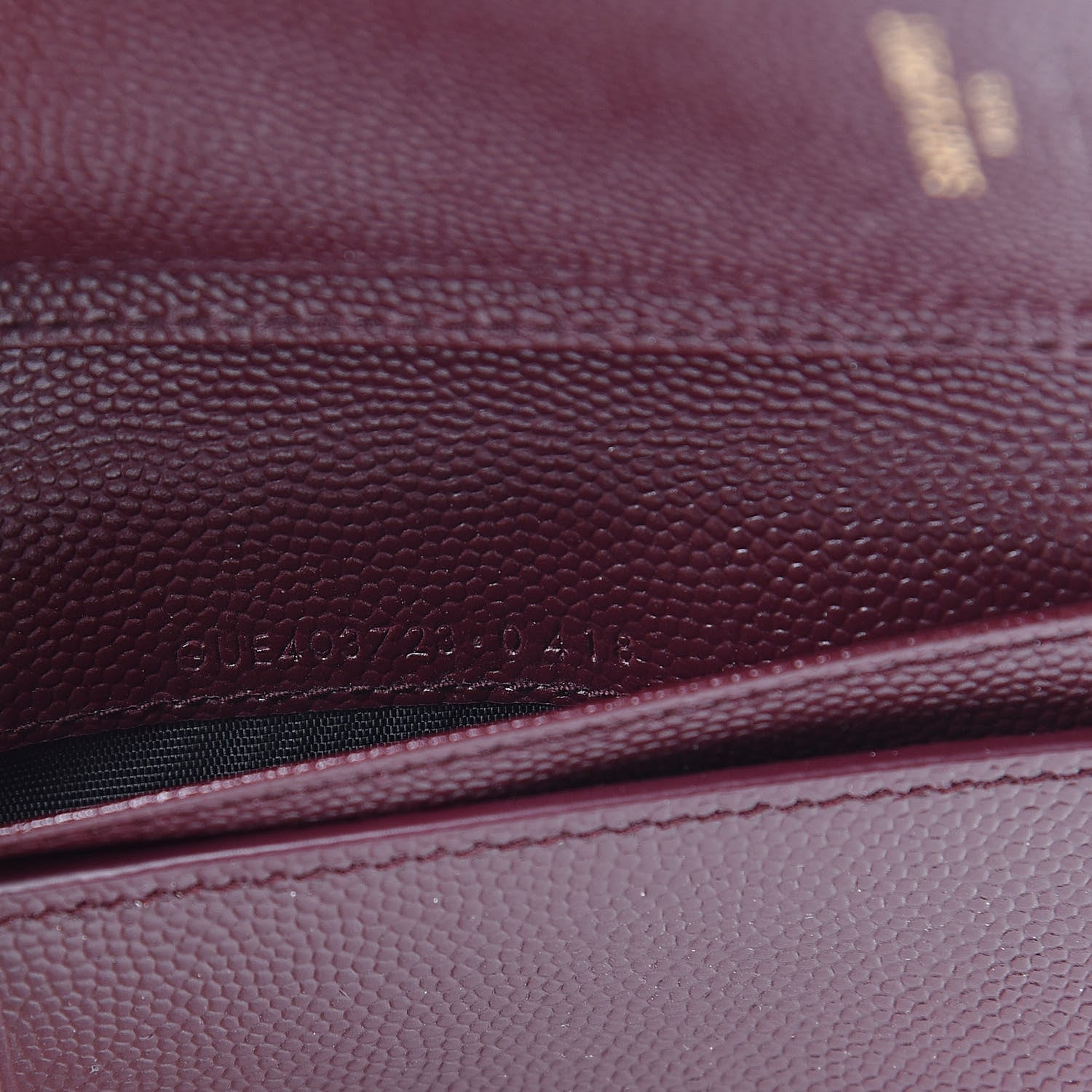 Saint Laurent Grain De Poudre Matelasse Chevron Monogram Compact Zip Around Wallet Rouge Legion 8 of 9