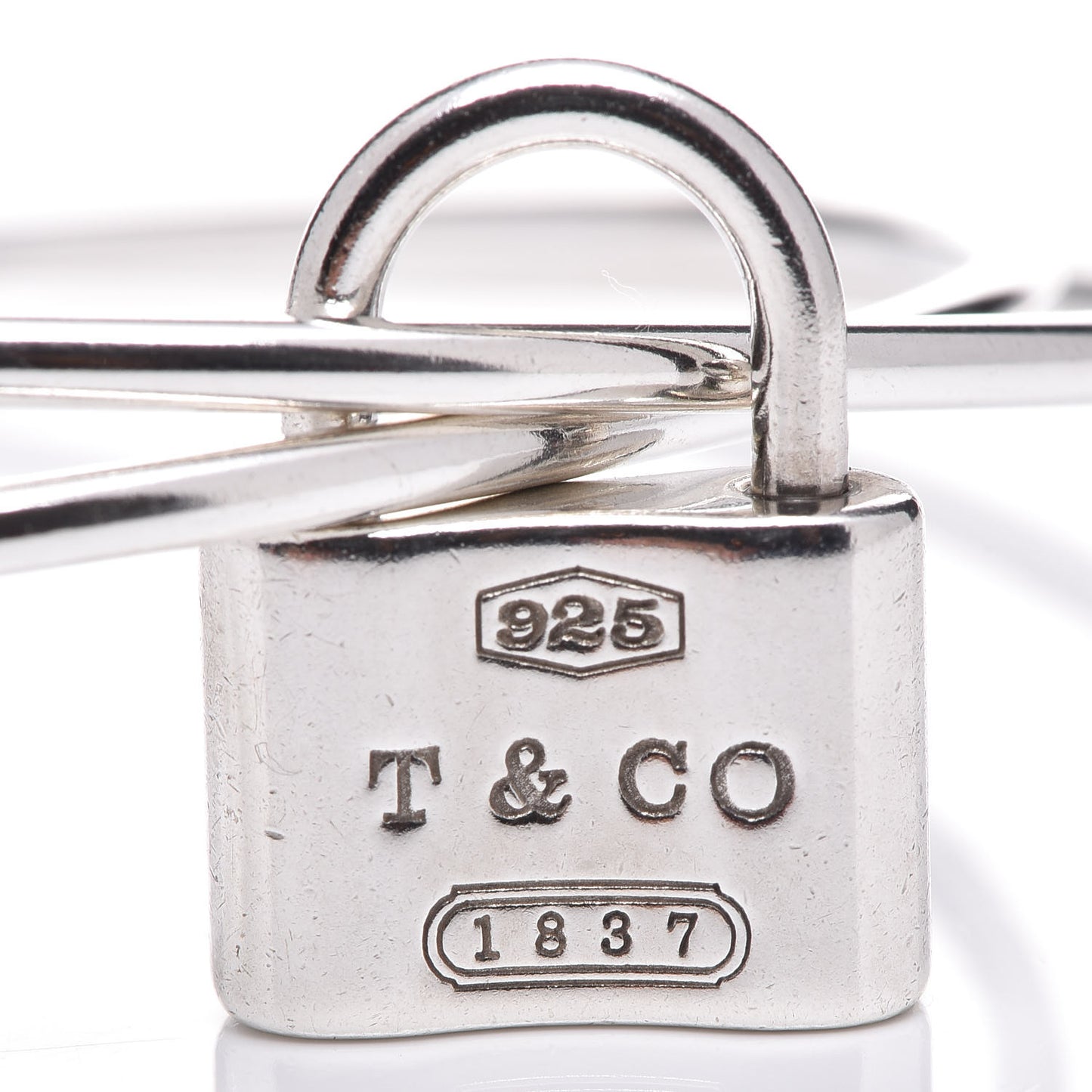 Sterling Silver Two Bangle 1837 Lock Bracelet