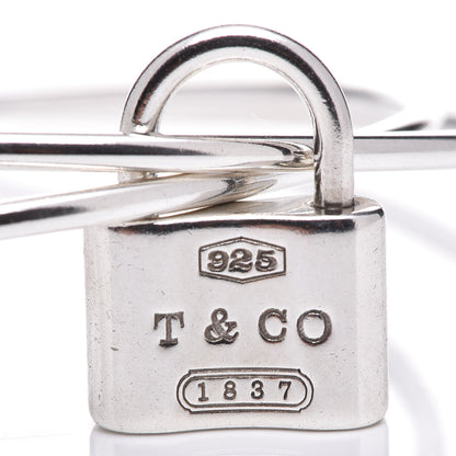 Tiffany Sterling Silver Two Bangle 1837 Lock Bracelet 4 of 7
