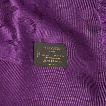Louis Vuitton Wool Silk Monogram Shawl Cassis 5 of 5