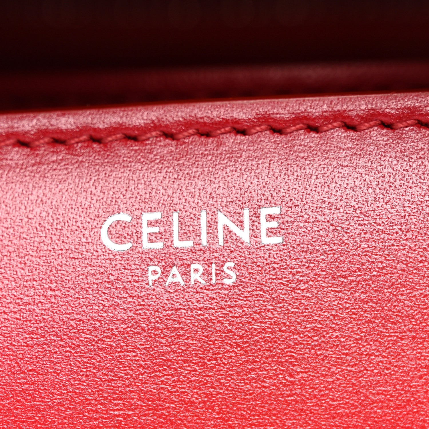 Celine Box Calfskin Medium Classic Box Flap Bag Red 6 of 13
