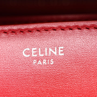 Celine Box Calfskin Medium Classic Box Flap Bag Red 6 of 13
