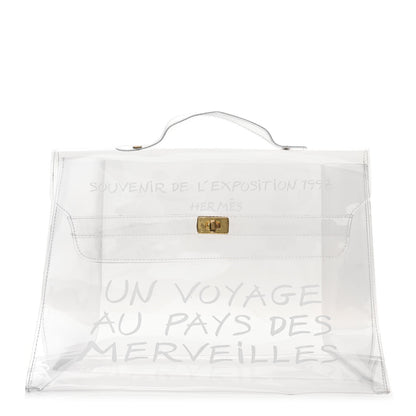 Hermes Vinyl Souvenir De L'Exposition Kelly Transparent 1 of 7