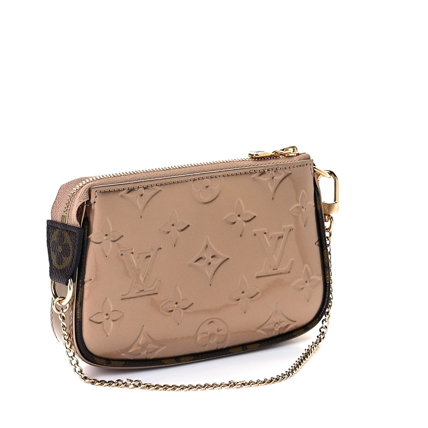 Louis Vuitton Metallic Vernis Mini Pochette Accessories Rose Gold 2 of 7