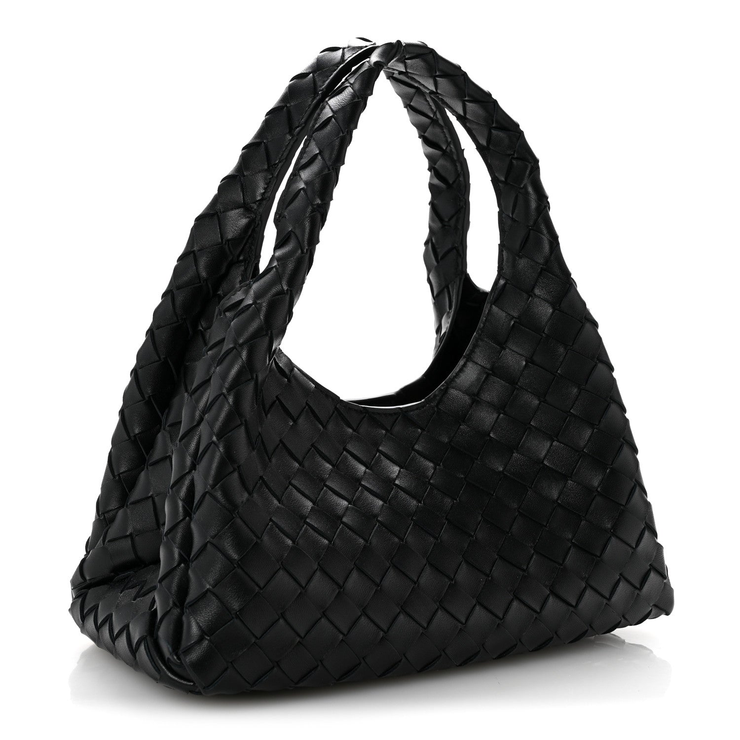 Bottega Veneta Nappa Intrecciato Small Campana Shoulder Bag Black 3 of 11