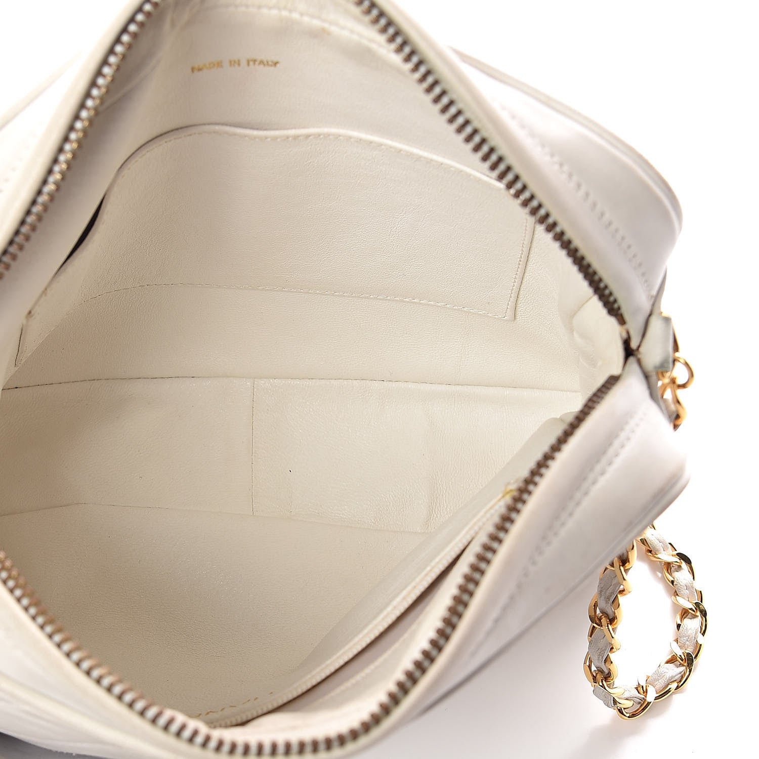 Chanel Lambskin Chevron Tassel Camera Case White 5 of 18