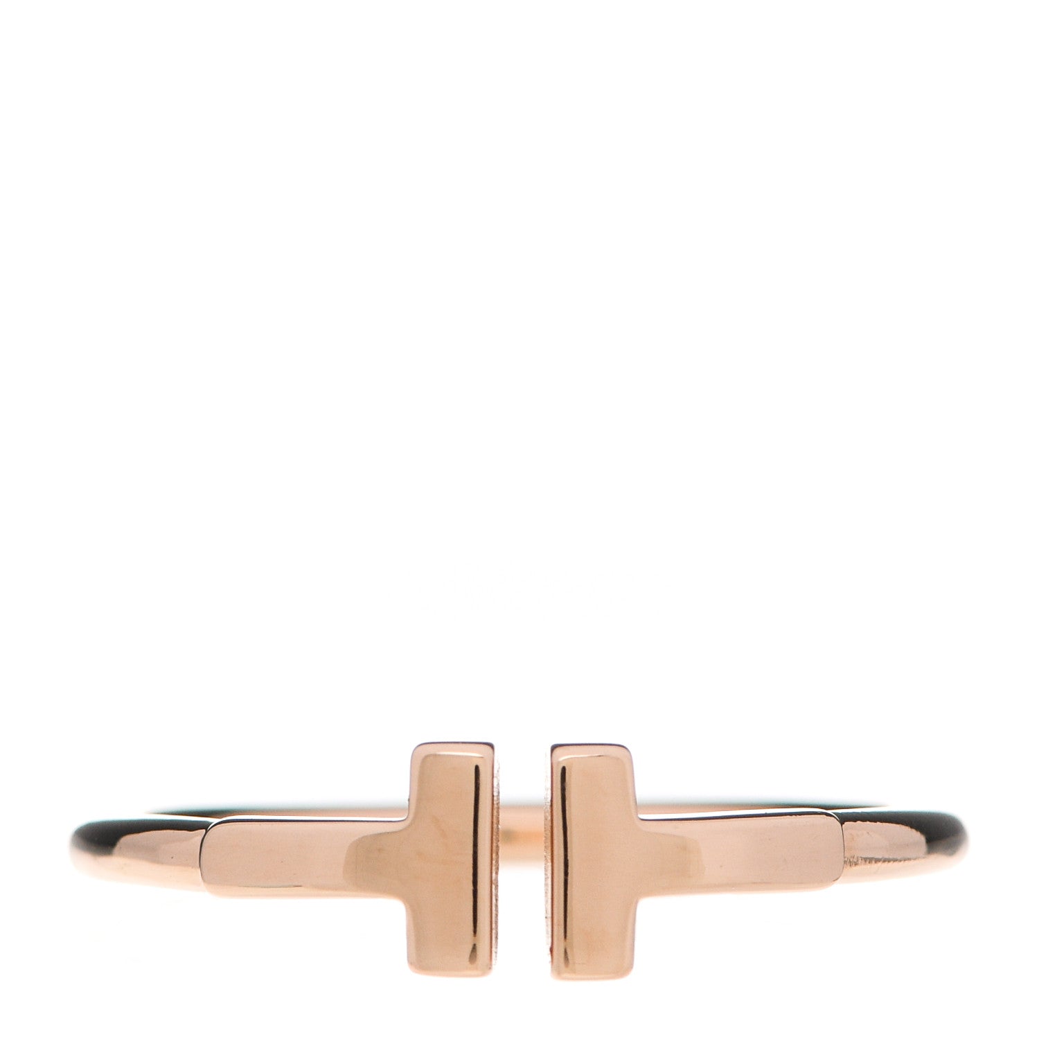 Tiffany 18K Rose Gold T Wire Ring 56 7.5 1 of 5