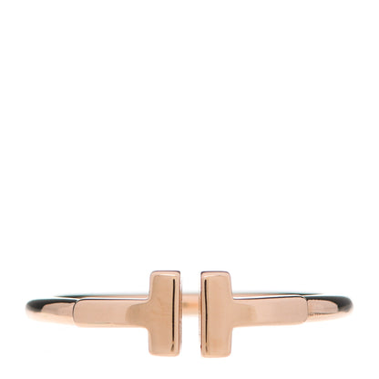 Tiffany 18K Rose Gold T Wire Ring 56 7.5 1 of 5